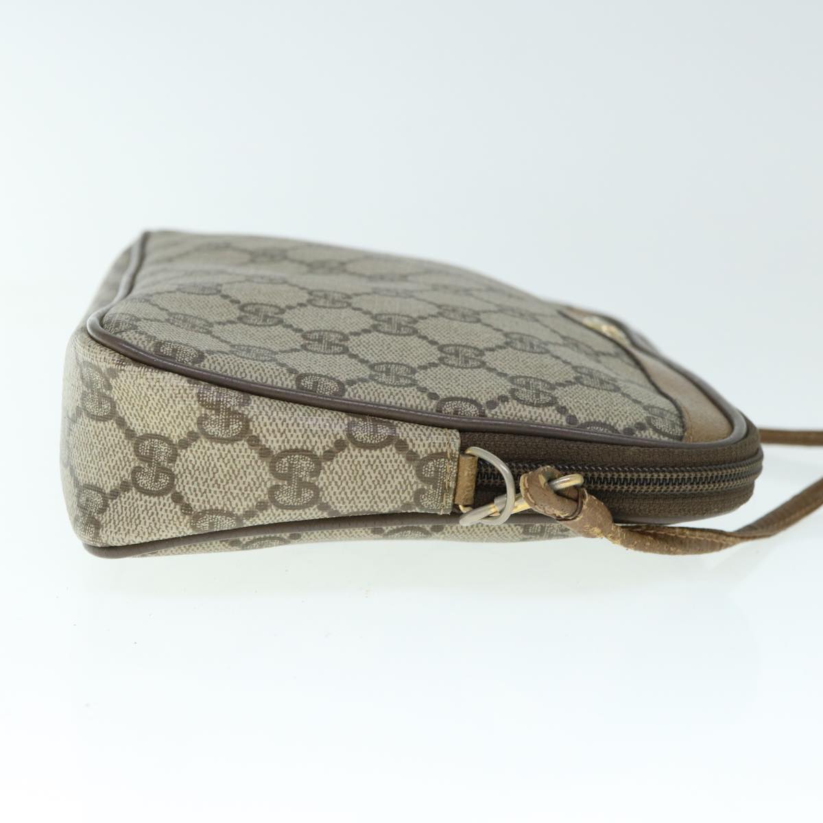 GUCCI GG Canvas Shoulder Bag PVC Beige yk9829