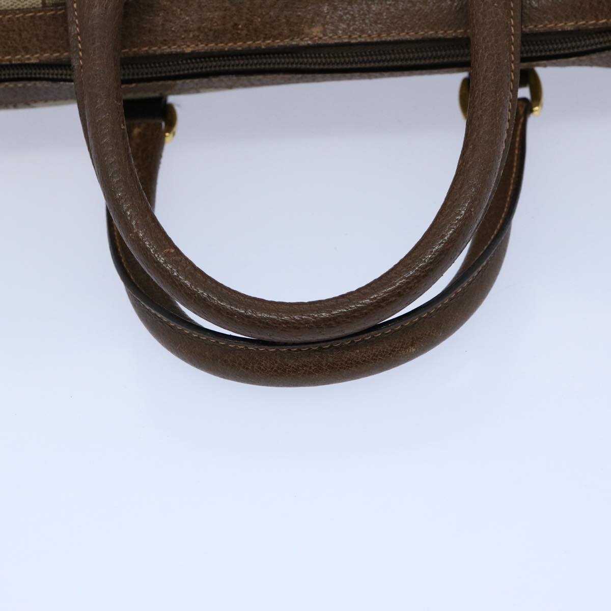 GUCCI GG Canvas Web Sherry Line Boston Bag PVC Beige Green Red yk9834