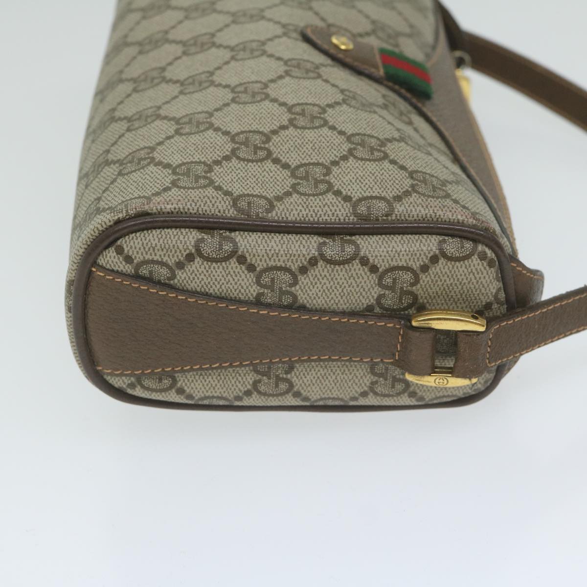 GUCCI GG Supreme Web Sherry Line Shoulder Bag Beige Red 89 02 018 yk9859