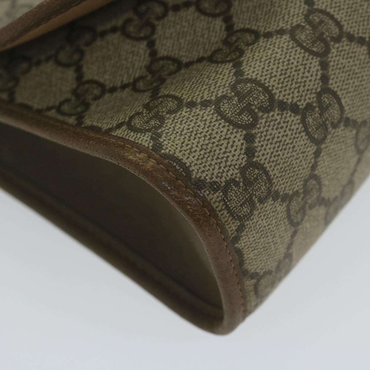 GUCCI GG Supreme Web Sherry Line Clutch Bag Beige Red 89 01 030 yk9877