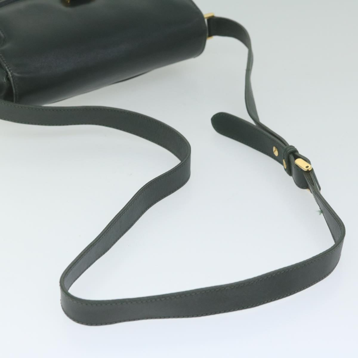 GUCCI Interlocking Shoulder Bag Leather Green 007 256 0084 yk9878