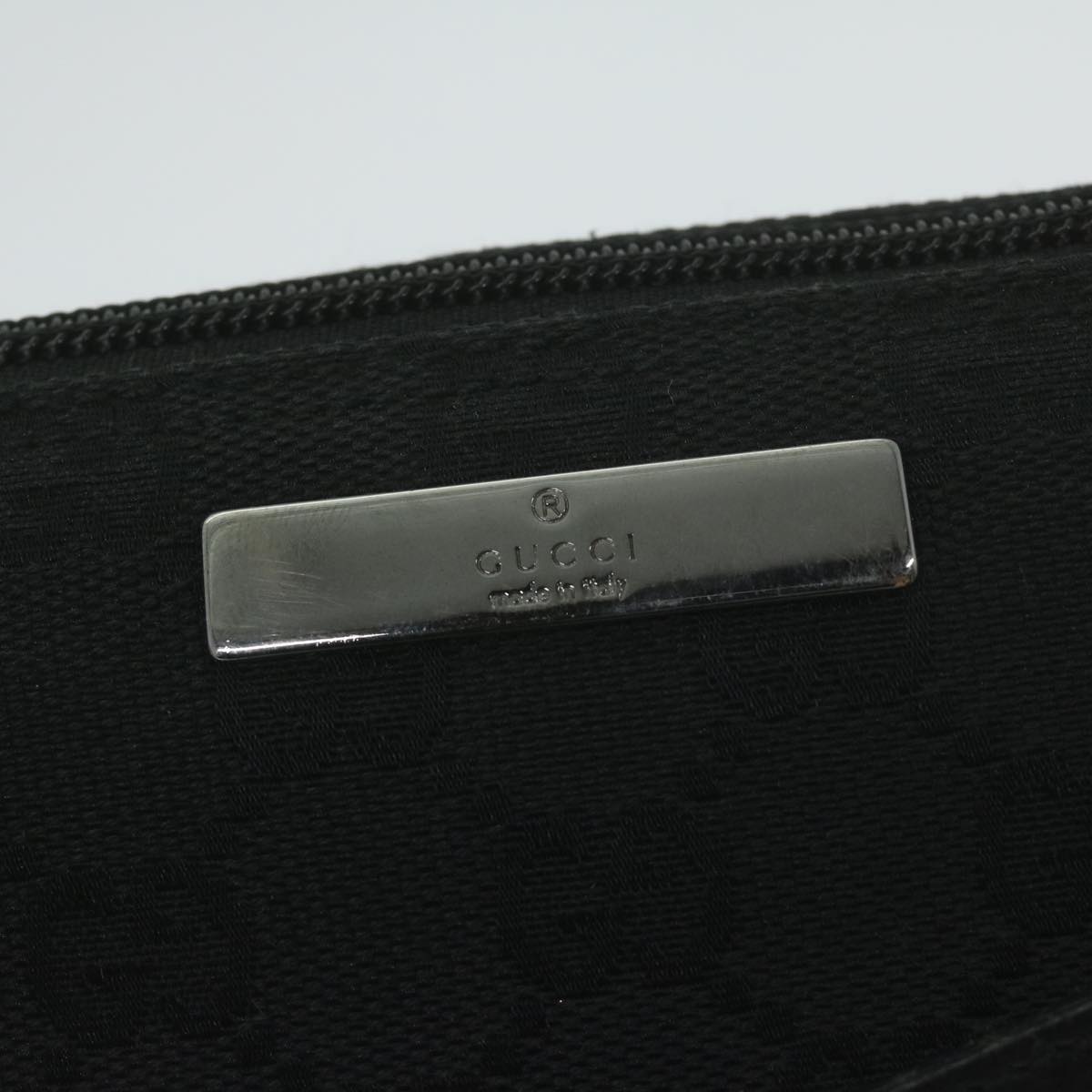 GUCCI GG Canvas Accessory Pouch Black 07198 yk9889