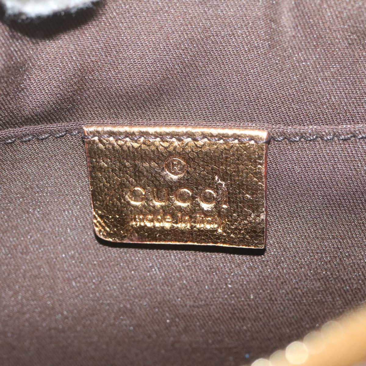 GUCCI GG Canvas Chain Accessory Pouch Gold Tone 153020 yk9893