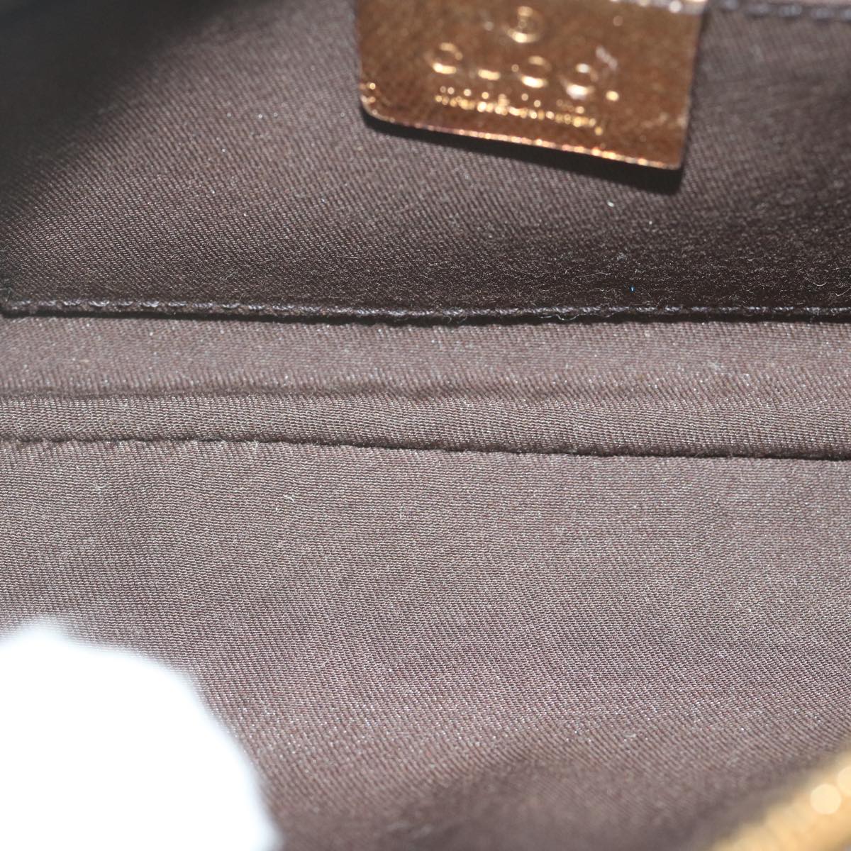 GUCCI GG Canvas Chain Accessory Pouch Gold Tone 153020 yk9893