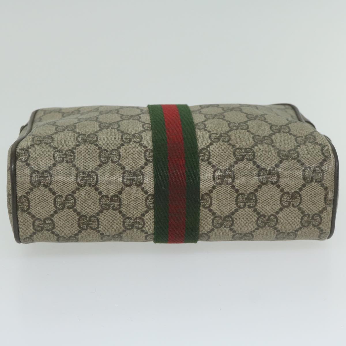 GUCCI GG Supreme Web Sherry Line Clutch Bag Beige Red 84 01 012 yk9904
