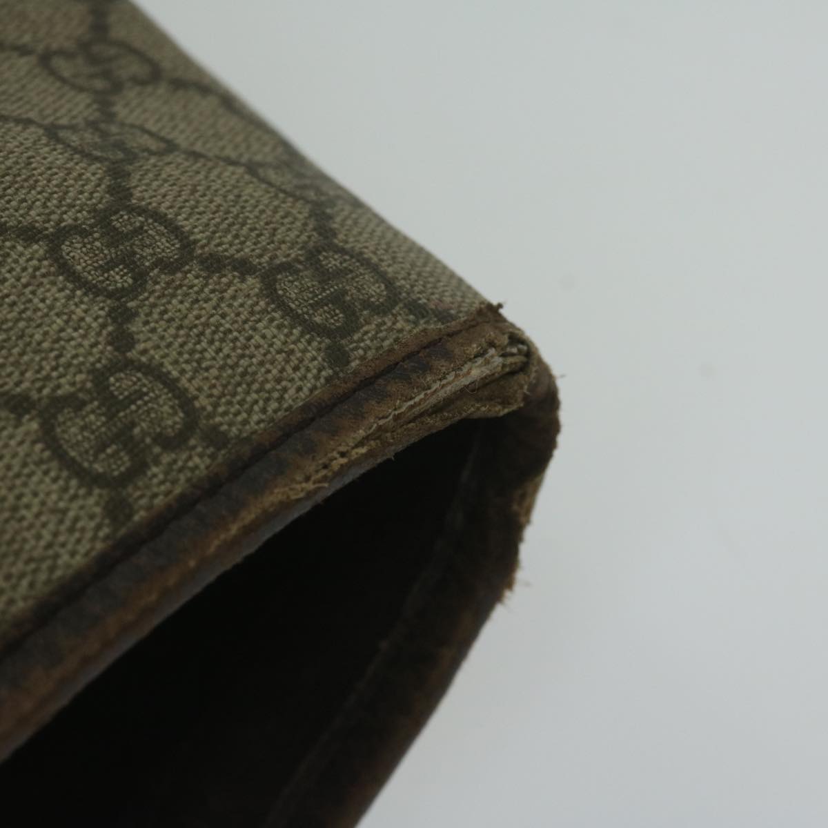 GUCCI GG Supreme Tote Bag PVC Leather Beige 114595 yk9909
