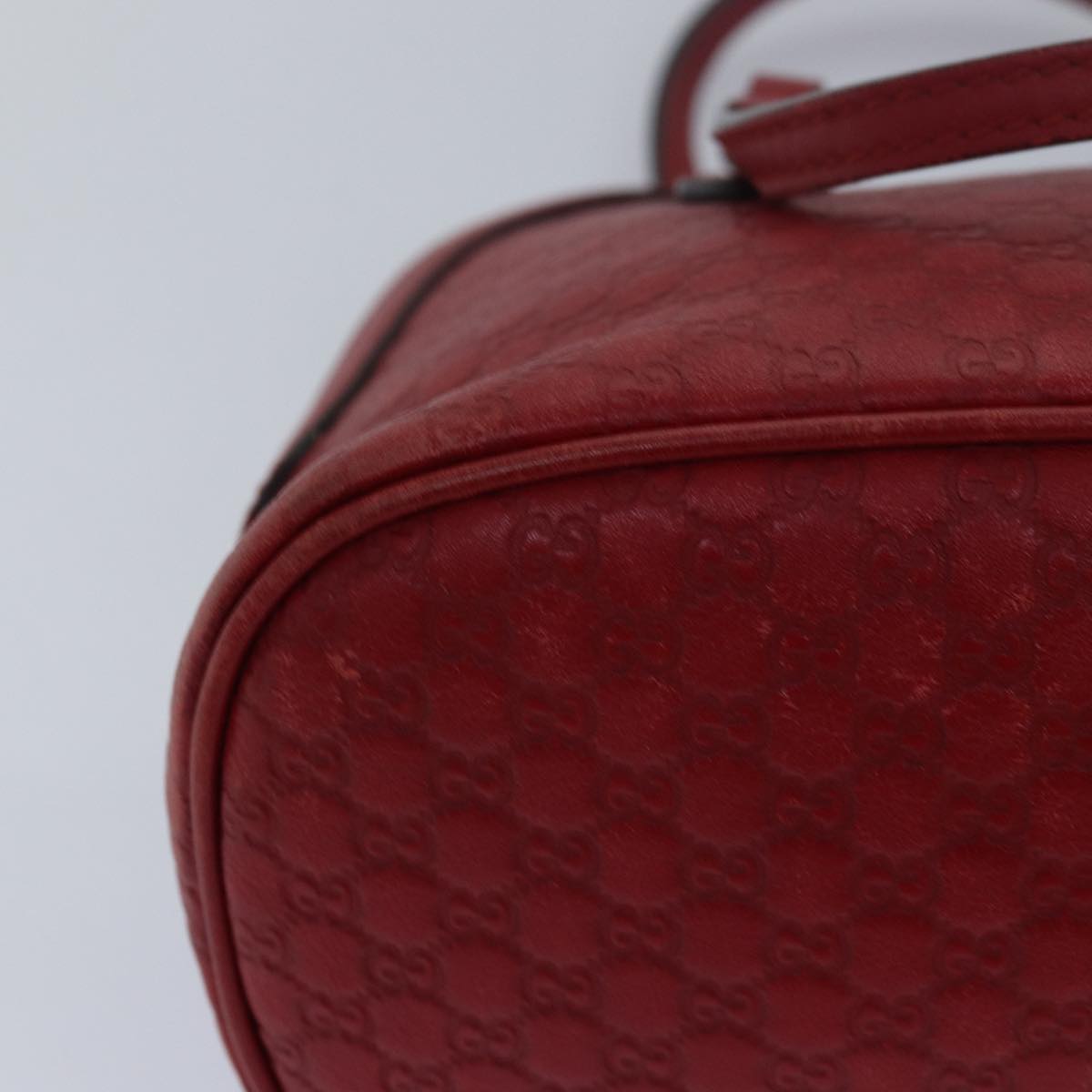 GUCCI Micro GG Canvas Guccissima Bag Leather Outlet 2way Red 341504 yt1004