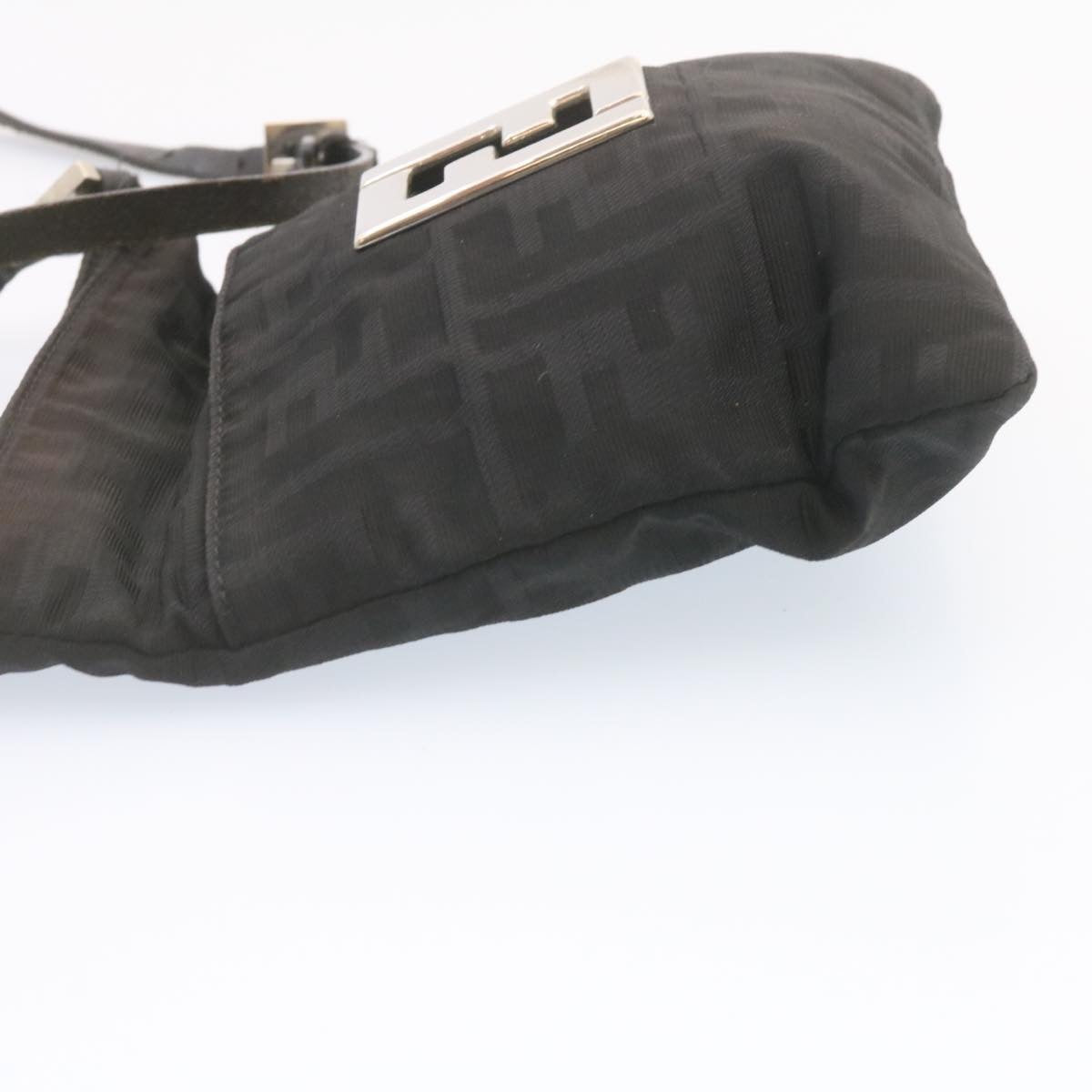 FENDI Zucca Canvas Shoulder Bag Nylon Black yt532