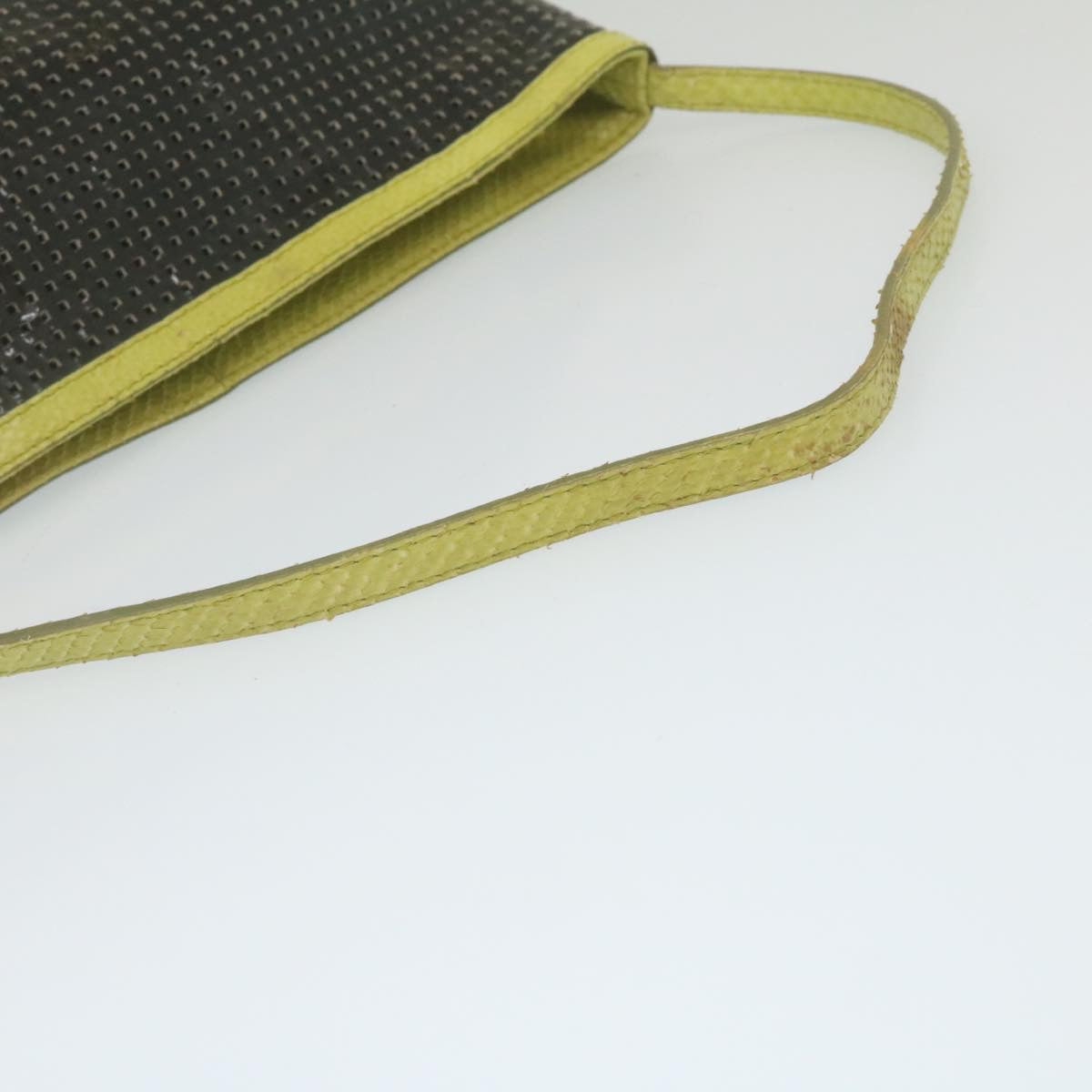 FENDI Accessory Pouch Punched Enamel Black yt718