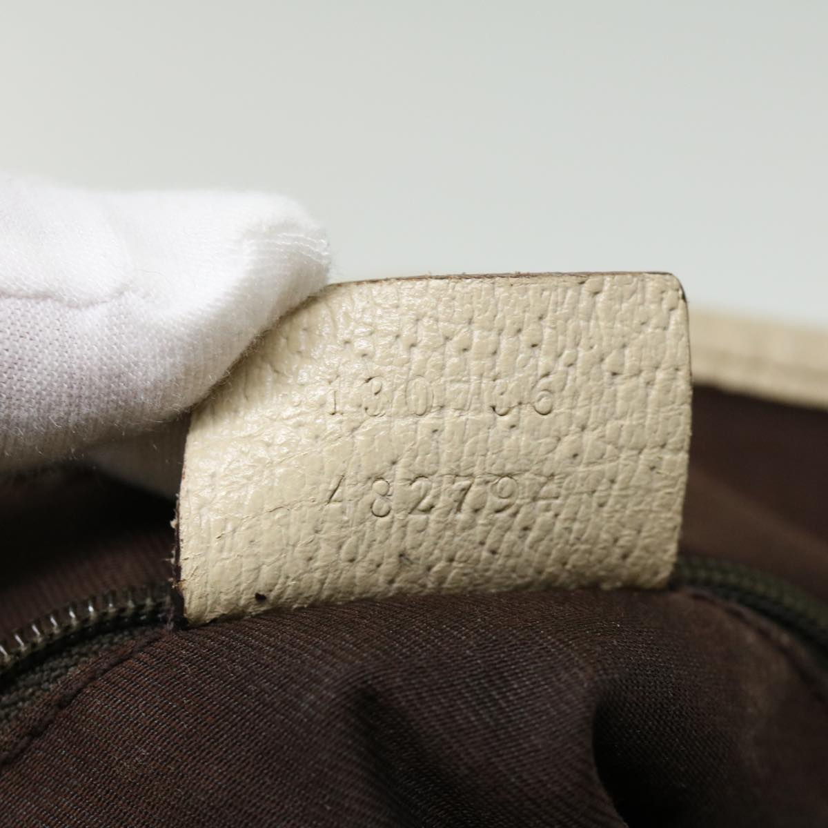 GUCCI GG Canvas Shoulder Bag Beige 130736 yt927