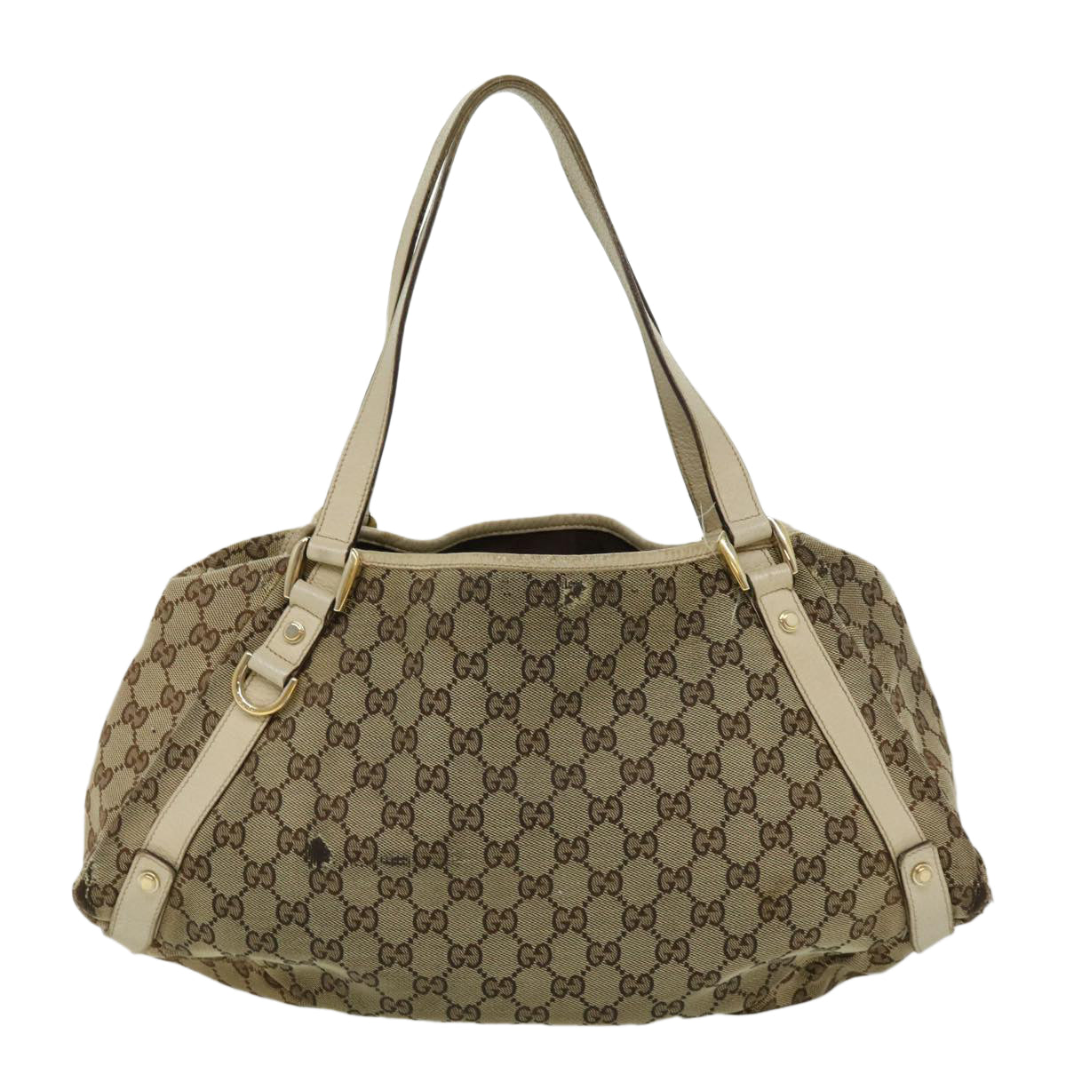 GUCCI GG Canvas Shoulder Bag Beige 130736 yt927