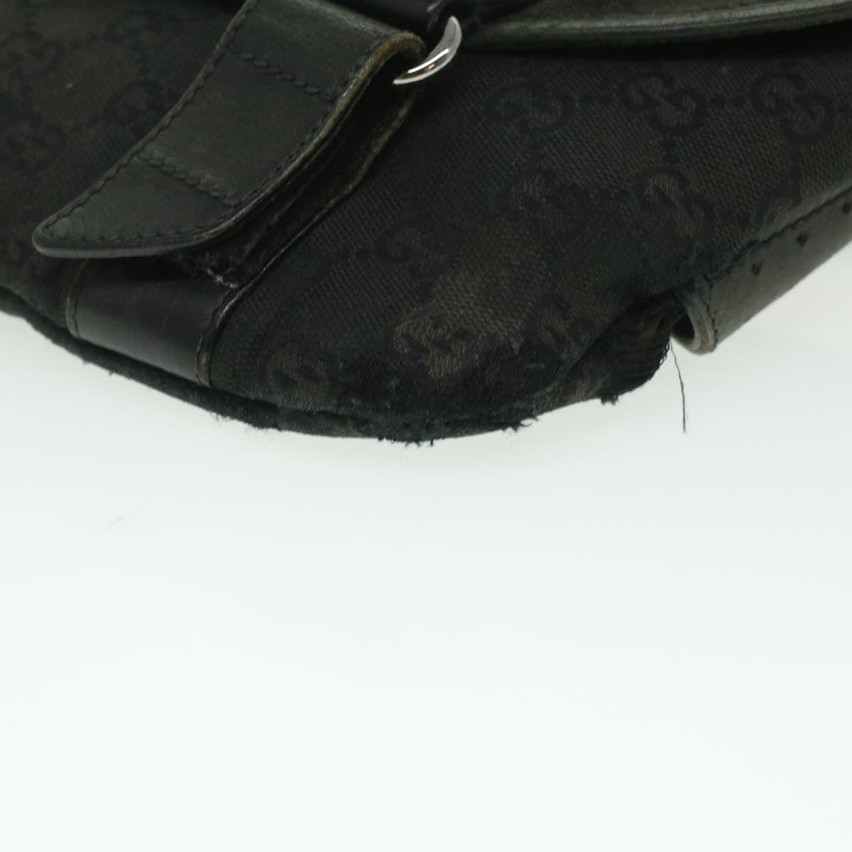 GUCCI GG Canvas Waist Bag Black 145851 200905 yt968