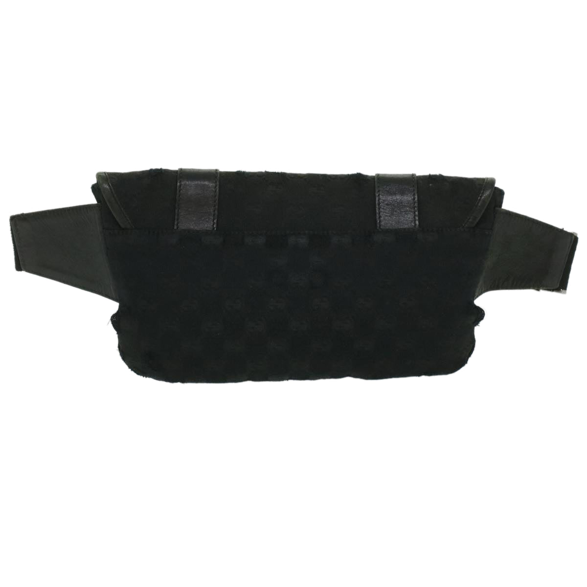 GUCCI GG Canvas Waist Bag Black 145851 200905 yt968