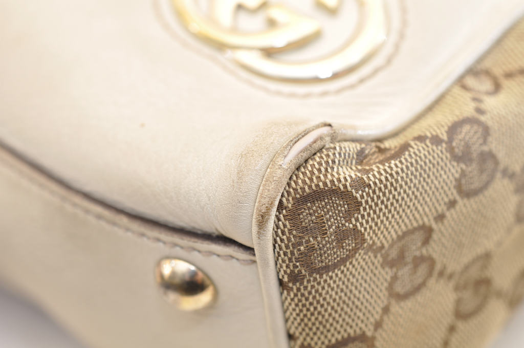 GUCCI GG Canvas Tote Bag Brown yy580