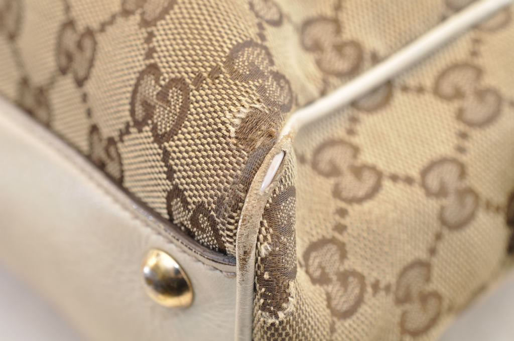 GUCCI GG Canvas Tote Bag Brown yy580